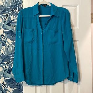 Express turquoise blouse